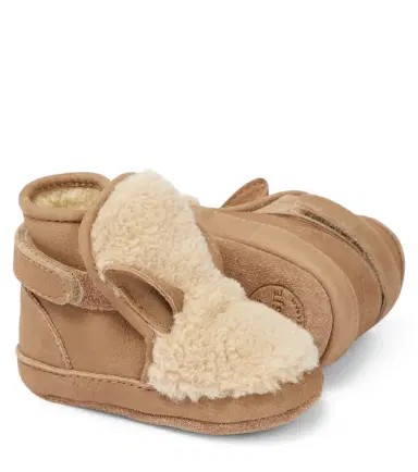 DONSJE Baby Richy teddy-trimmed leather booties | Thumbnail 2