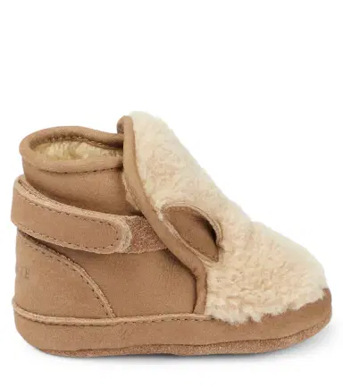 DONSJE Baby Richy teddy-trimmed leather booties | Thumbnail 3