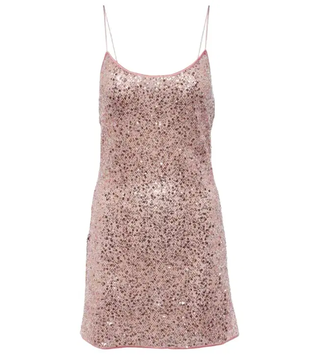 Oseree Oséree Netquins slip dress