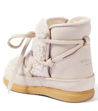 Donsje Baby Ceysa teddy and leather booties | Thumbnail 2