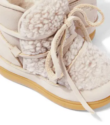 Donsje Baby Ceysa teddy and leather booties | Thumbnail 4