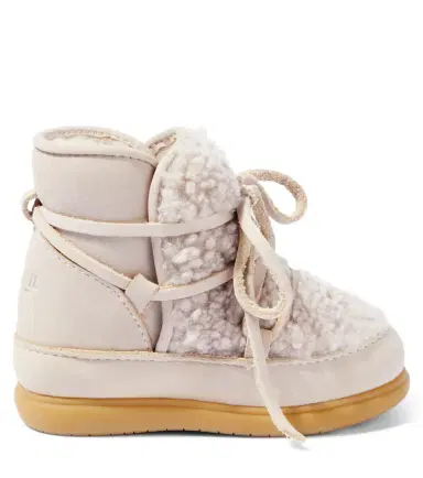 Donsje Baby Ceysa teddy and leather booties | Thumbnail 5