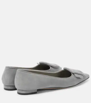 Manolo Blahnik Maysalepumpflat suede ballet flats | Thumbnail 3