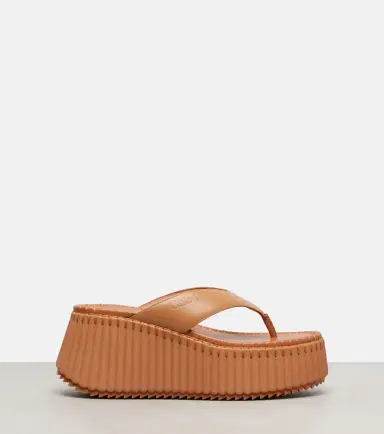 Chloé Chloé Nama 80 leather platform thong sandals | Thumbnail 4