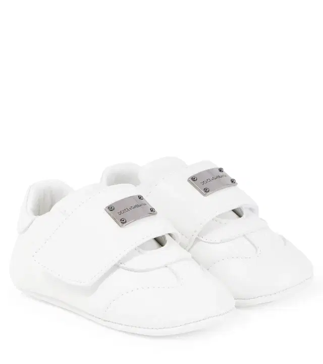 Dolce & Gabbana Kids Baby logo leather sneakers