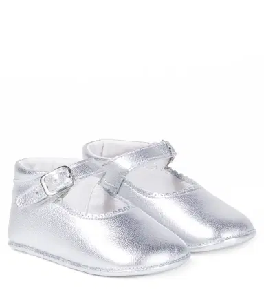 La Coqueta Baby metallic leather Mary Jane flats | Thumbnail 1 La Coqueta Baby metallic leather Mary Jane flats | Thumbnail 1