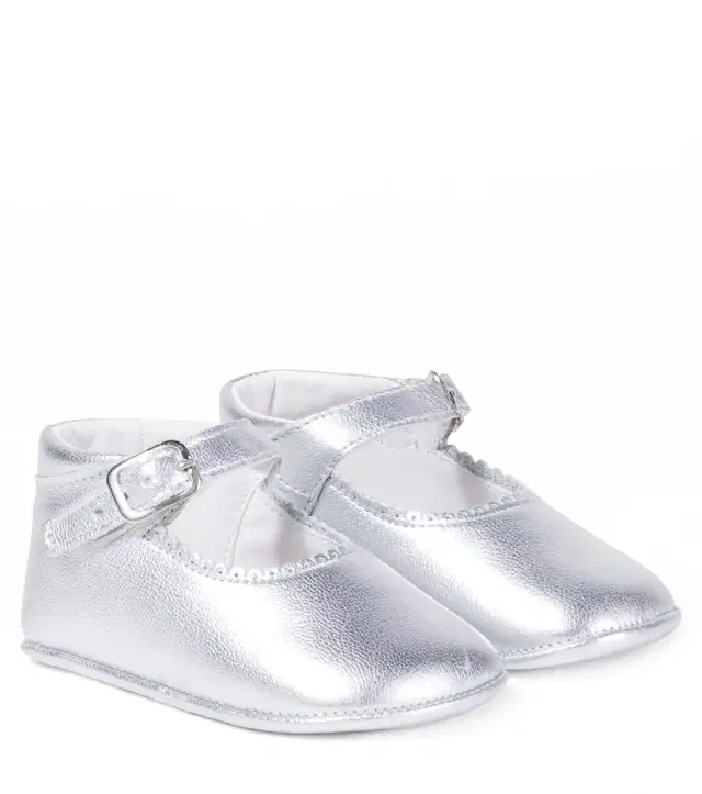 La Coqueta Baby metallic leather Mary Jane flats