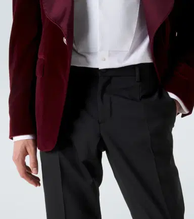 Dolce & Gabbana Wool and silk-blend tuxedo pants | Thumbnail 3
