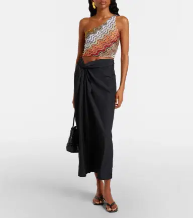 Missoni One-shoulder lamé crop top | Thumbnail 3