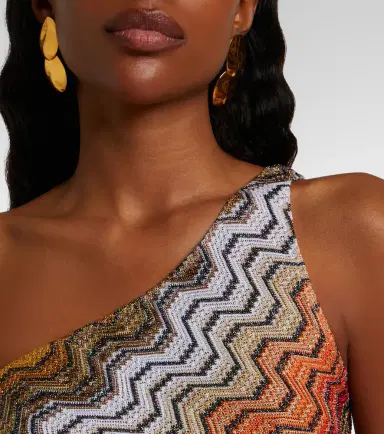 Missoni One-shoulder lamé crop top | Thumbnail 4
