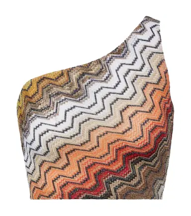 Missoni One-shoulder lamé crop top | Thumbnail 1
