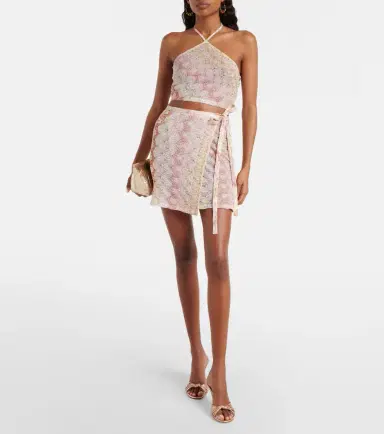 Missoni Zigzag halterneck lamé crop top | Thumbnail 2 Missoni Zigzag halterneck lamé crop top | Thumbnail 2