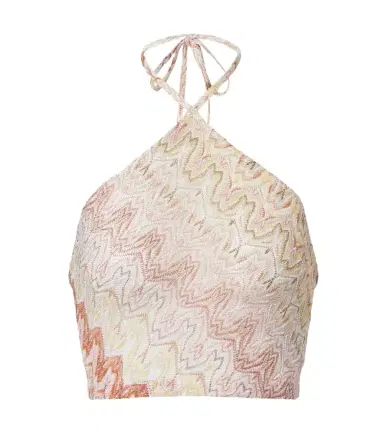 Missoni Zigzag halterneck lamé crop top | Thumbnail 1 Missoni Zigzag halterneck lamé crop top | Thumbnail 1