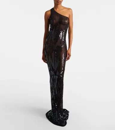 Rick Owens Lilies one-shoulder sequined tulle gown | Thumbnail 2