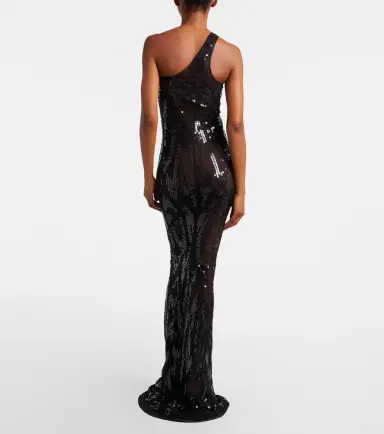 Rick Owens Lilies one-shoulder sequined tulle gown | Thumbnail 6