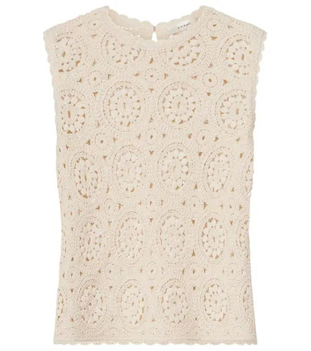 Frame The Crochet cotton top