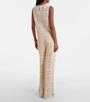 Frame The Crochet cotton wide-leg pants | Thumbnail 2 Frame The Crochet cotton wide-leg pants | Thumbnail 2