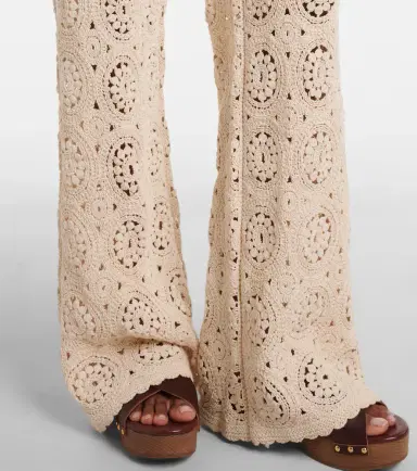 Frame The Crochet cotton wide-leg pants | Thumbnail 4 Frame The Crochet cotton wide-leg pants | Thumbnail 4