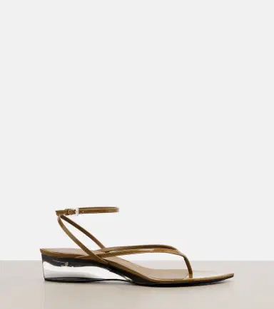 Alaïa Alaïa Invisible patent leather wedge thong sandals | Thumbnail 2 Alaïa Alaïa Invisible patent leather wedge thong sandals | Thumbnail 2