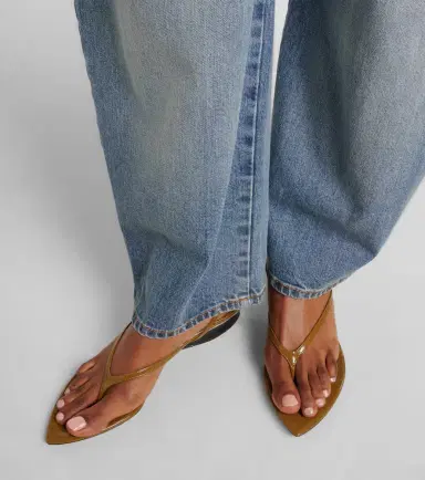 Alaïa Alaïa Invisible patent leather wedge thong sandals | Thumbnail 5 Alaïa Alaïa Invisible patent leather wedge thong sandals | Thumbnail 5