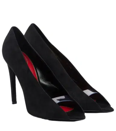 Valentino Garavani Révélé suede peep-toe pumps | Thumbnail 1 Valentino Garavani Révélé suede peep-toe pumps | Thumbnail 1
