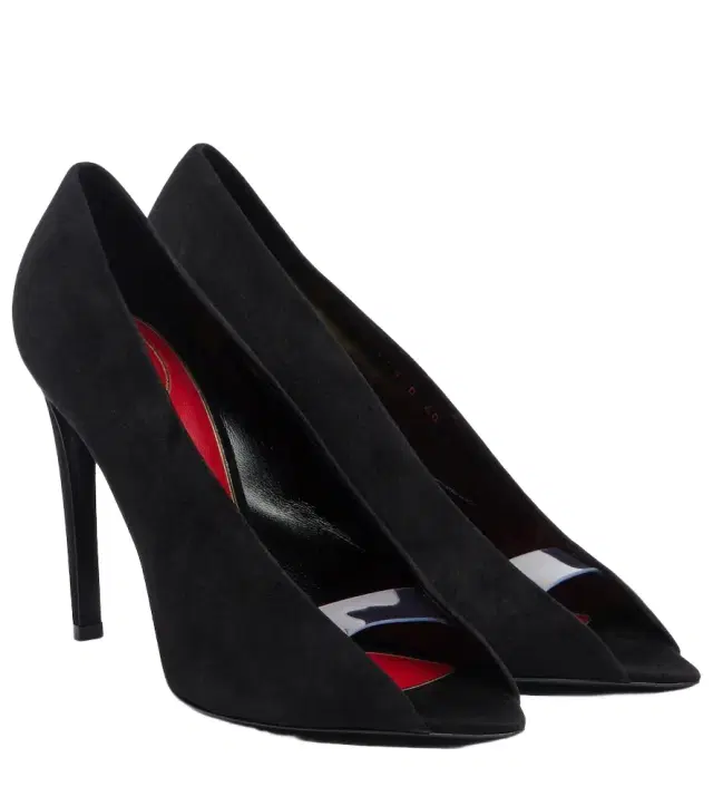 Valentino Garavani Révélé suede peep-toe pumps