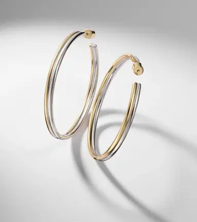 Jennifer Fisher Thread 10kt gold-plated hoop earrings | Thumbnail 5