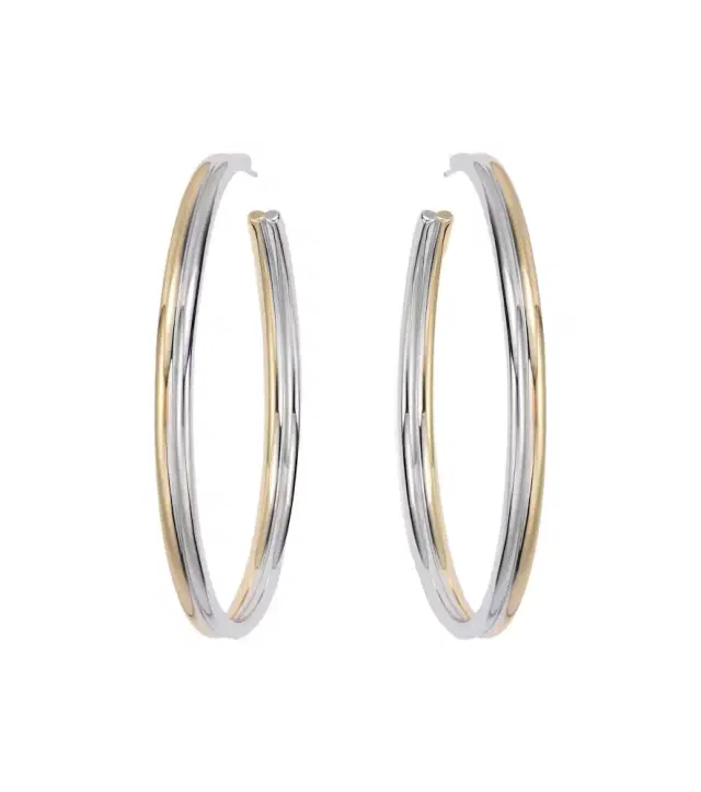 Thread 10kt gold-plated hoop earrings