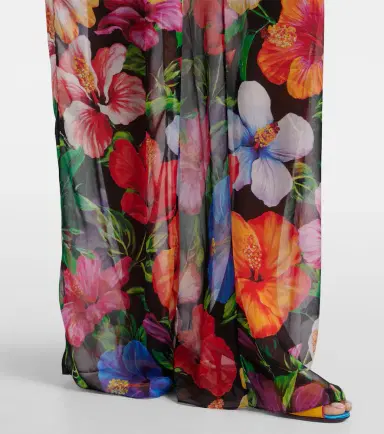 Dolce & Gabbana Floral silk chiffon wide-leg pants | Thumbnail 3