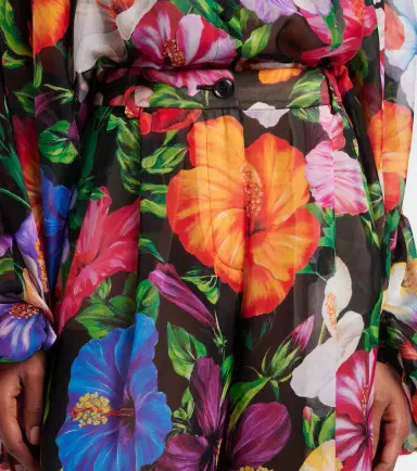 Dolce & Gabbana Floral silk chiffon wide-leg pants | Thumbnail 5