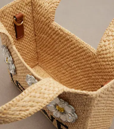 Loewe Paula's Ibiza embellished raffia top-handle bag | Thumbnail 3