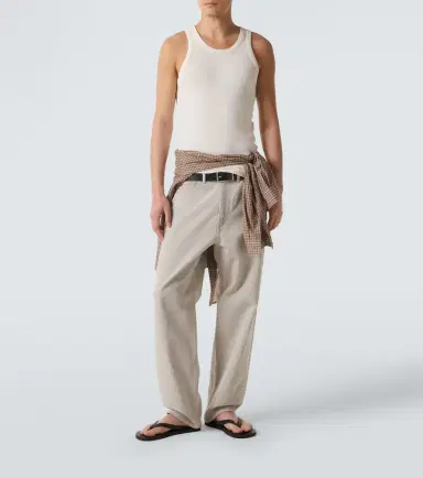 Auralee Ribbed-knit cotton tank top | Thumbnail 2