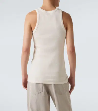 Auralee Ribbed-knit cotton tank top | Thumbnail 6