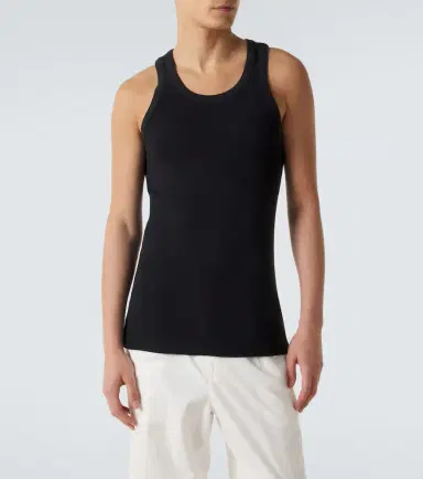 Auralee Ribbed-knit cotton tank top | Thumbnail 2