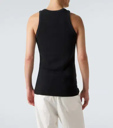 Auralee Ribbed-knit cotton tank top | Thumbnail 4