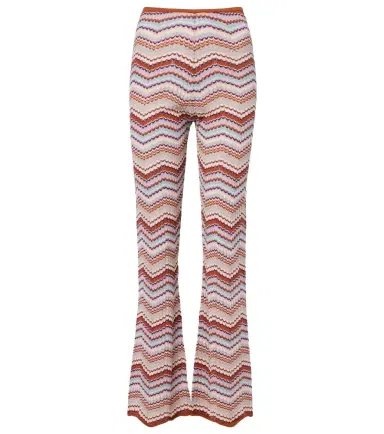 Rixo Boni chevron cotton flared pants | Thumbnail 1