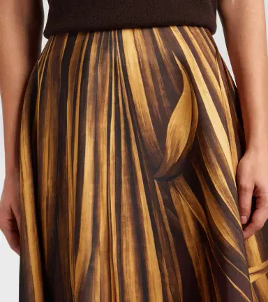 Oscar de la Renta Printed faille midi skirt | Thumbnail 5 Oscar de la Renta Printed faille midi skirt | Thumbnail 5