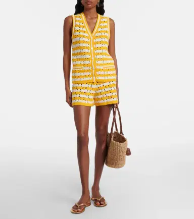 The Upside Goldie Malik cotton crochet shorts | Thumbnail 3