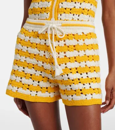 The Upside Goldie Malik cotton crochet shorts | Thumbnail 4