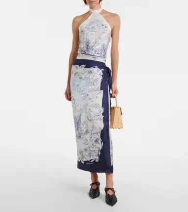 Ferragamo Self-tie silk top | Thumbnail 6