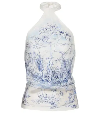 Ferragamo Self-tie silk top | Thumbnail 1