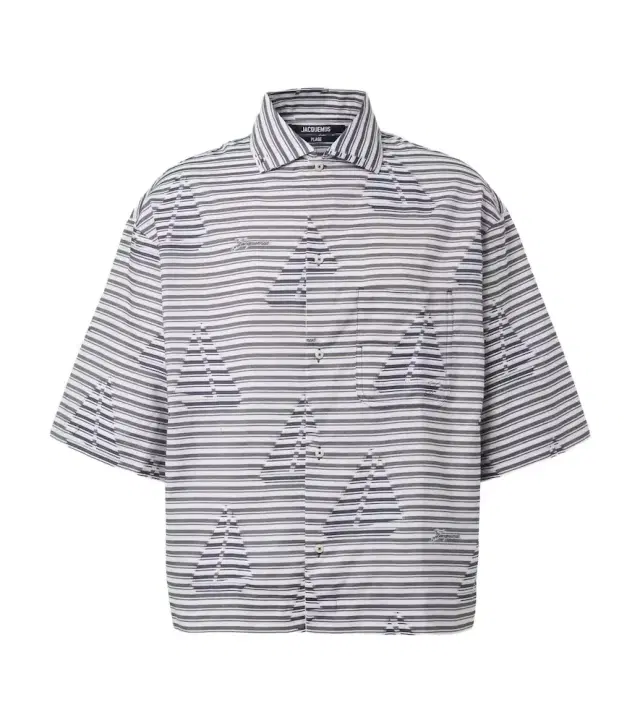 Jacquemus Plage striped cotton bowling shirt