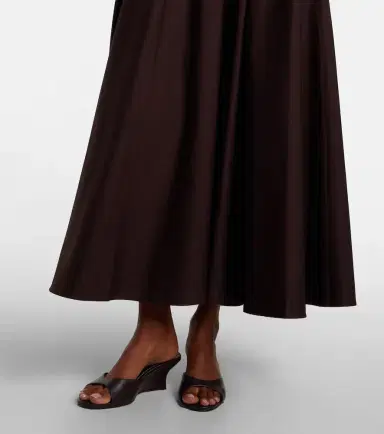 Staud Milano pleated cotton-blend maxi skirt | Thumbnail 2