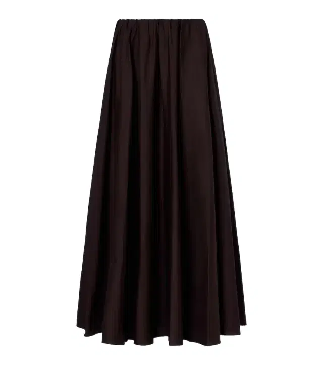 Staud Milano pleated cotton-blend maxi skirt