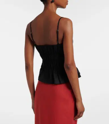 Staud Ayla linen crop top | Thumbnail 4 Staud Ayla linen crop top | Thumbnail 4