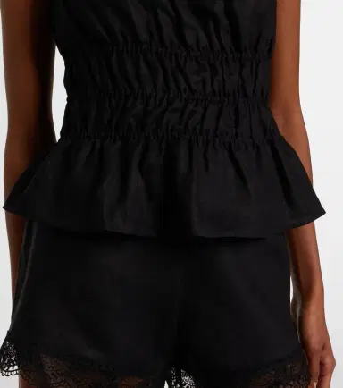Staud Ayla linen crop top | Thumbnail 6 Staud Ayla linen crop top | Thumbnail 6