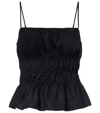 Staud Ayla linen crop top | Thumbnail 1 Staud Ayla linen crop top | Thumbnail 1