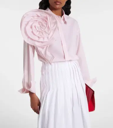 Dorothee Schumacher Striped Power floral-appliqué cotton-blend shirt | Thumbnail 3