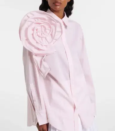 Dorothee Schumacher Striped Power floral-appliqué cotton-blend shirt | Thumbnail 5