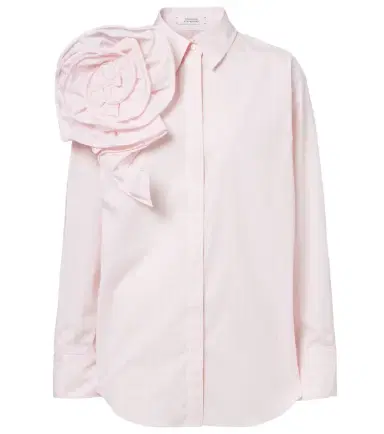 Dorothee Schumacher Striped Power floral-appliqué cotton-blend shirt | Thumbnail 1